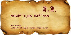 Mihályko Médea névjegykártya